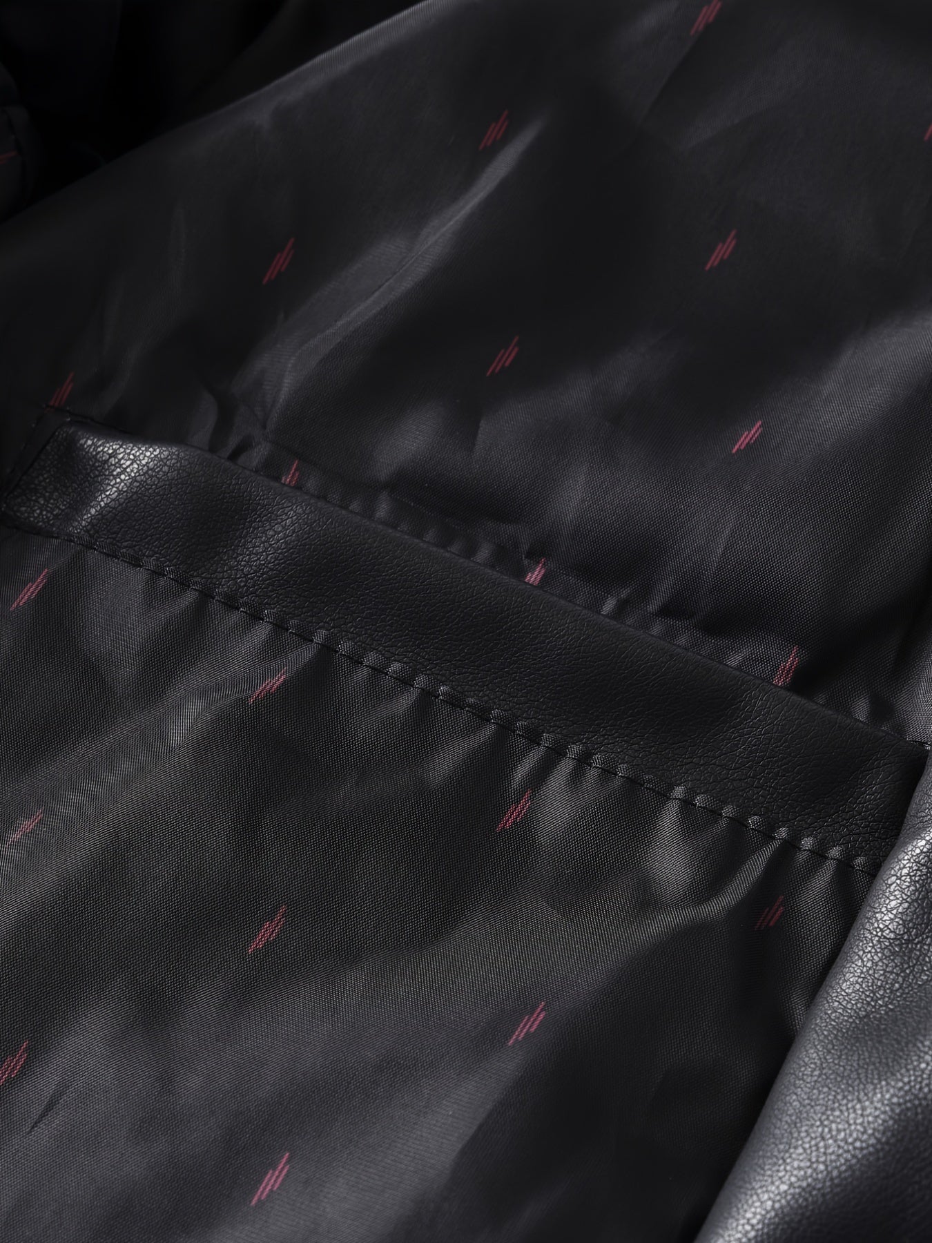 Men's Casual Zip Up Faux Leather Jacket