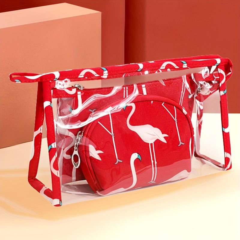 3pcs Waterproof Transparent Cosmetic Bag PVC Travel Storage Bag