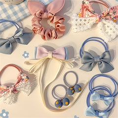 11pcs Bow Hair Ties Hair Bands Hair Accessories for Girls