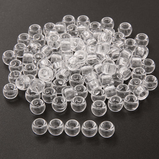20pcs Clear Resin Hair Rings Metal Hair Clips for Braiding Dreadlock Rings