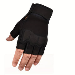 Fingerless Knuckle Tactical Gloves for Motorcycle Shooting Climbing