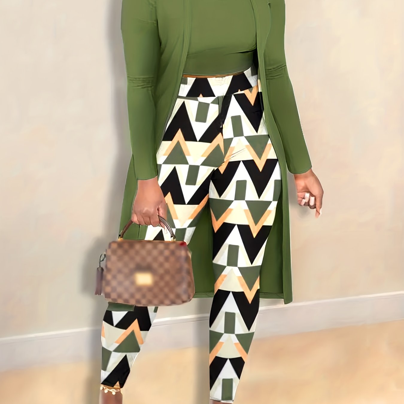 3-Piece Set: Cardigan, Tank Top & Leggings