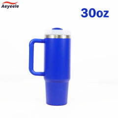 Aeyeele 30oz Tumbler With Handle Insulated Cup Lid Straw Camping