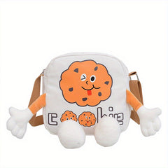 Cartoon Biscuit Pattern Shoulder Bag for Girls