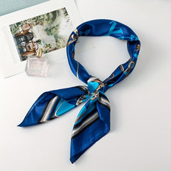 Geometric Flower Pattern Square Scarf