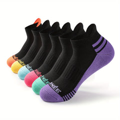 6 Pairs Colorblock Sports Socks Low Cut Ankle Socks Women's Stockings