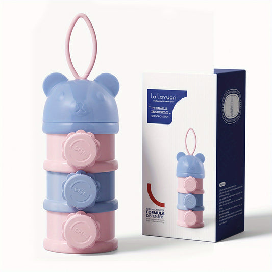 3 Layers Stackable Formula Dispenser Portable Formula Container 13OZ