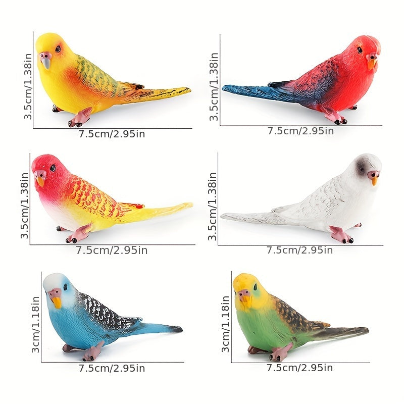 Simulation Bird Parrot Set Phoenix Head Parrot Solid Model Toys