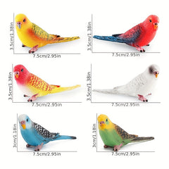 Simulation Bird Parrot Set Phoenix Head Parrot Solid Model Toys