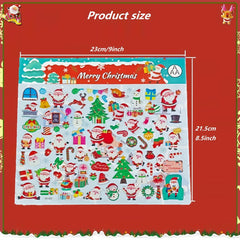 1pc Christmas 3D Bubble Stickers Adhesive Puffy Stickers for DIY Diary