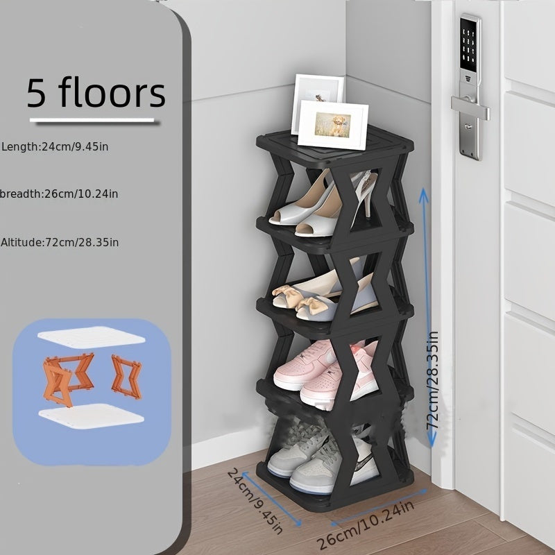 1Pc Folding Shoe Rack Shoe Storage Shelf Space Saving Organization