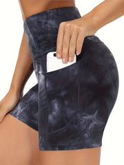 Women's Yoga Shorts with Pocket High Waist Hip Lifting Fitness