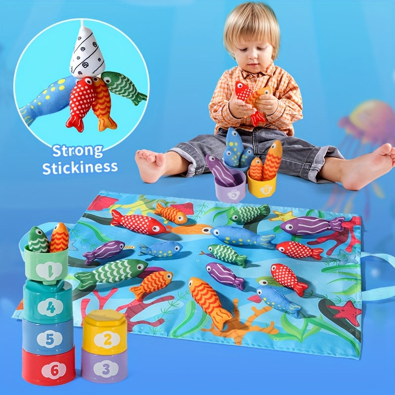 Kids Fishing Toy Set with Rod and Bucket