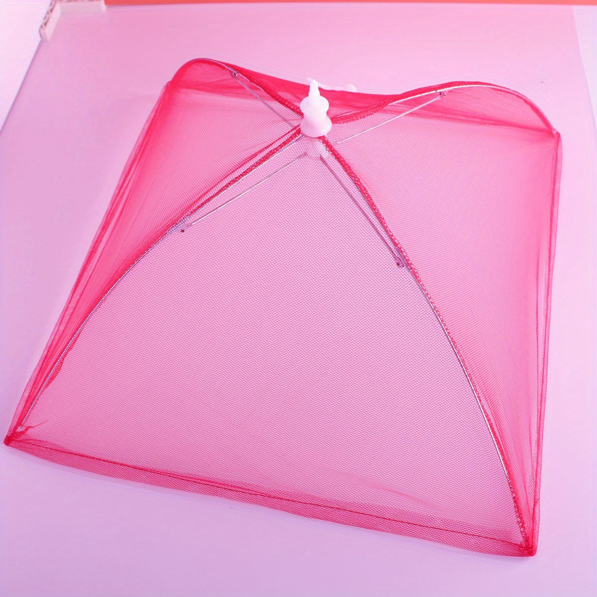 2pcs Foldable Umbrella Food Tent Cover with Lace, Portable Anti Mosquito Mesh