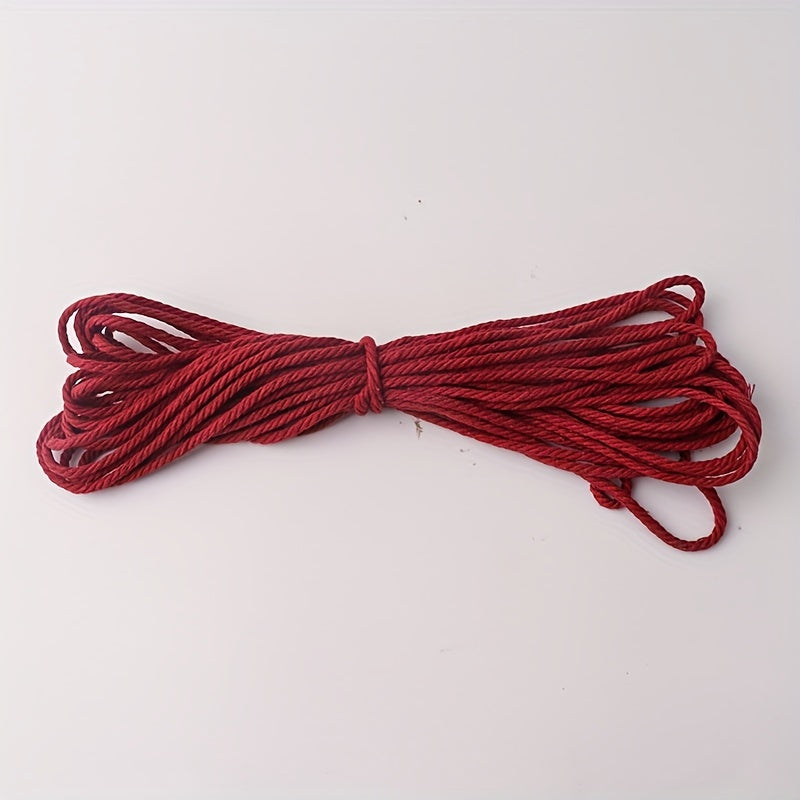 Colorful 3mm 22 Yards Macrame Cord 4 Strand Cotton Rope