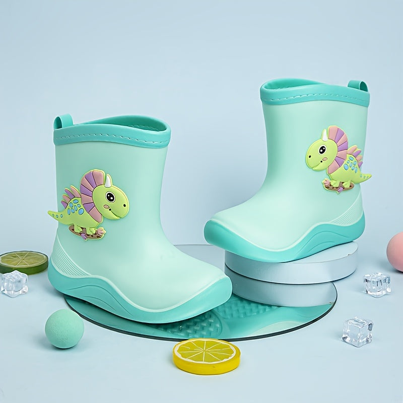 Baby Girls Cartoon Slip On Rain Boots Waterproof Non Slip Outdoor Travel