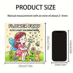 Flower Fairy Coloring Book - 24 Cartoon Pages with Vibrant Designs