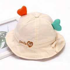 Pink Cotton Mesh Fisherman Cap for Baby Girls and Boys