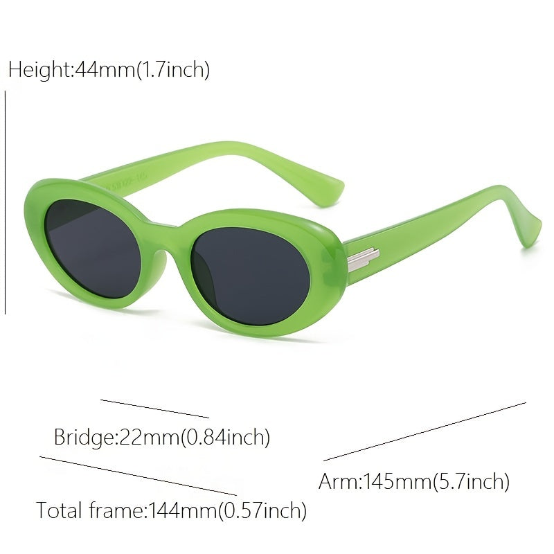 Vintage Oval Gradient Sunglasses