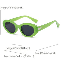 Vintage Oval Gradient Sunglasses