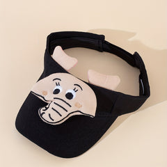 Animal Patch Visor Hat Lightweight Cartoon Sun Hat Women Casual Sunscreen Ponyta