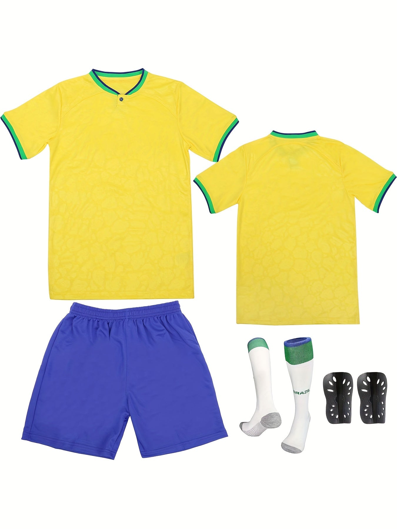 Boys Football Suit: Jersey, Shorts, Socks, Knee Pads