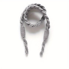 Boho Linen Curtain Rope with Stylish Tieback for Bedroom and Living Room