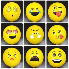 10pcs Funny Expression Cartoon Balloon 30-48cm 2.8G Decoration Toys