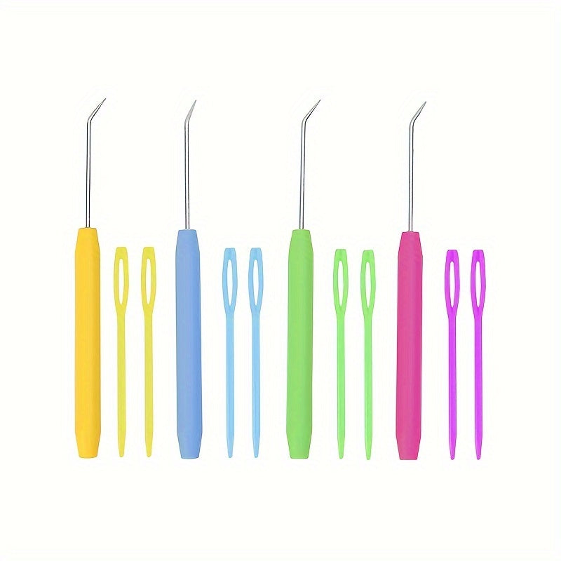 3pcs Weaving Needle Set Crochet Hooks Ergonomic Grip for Arthritic Hands