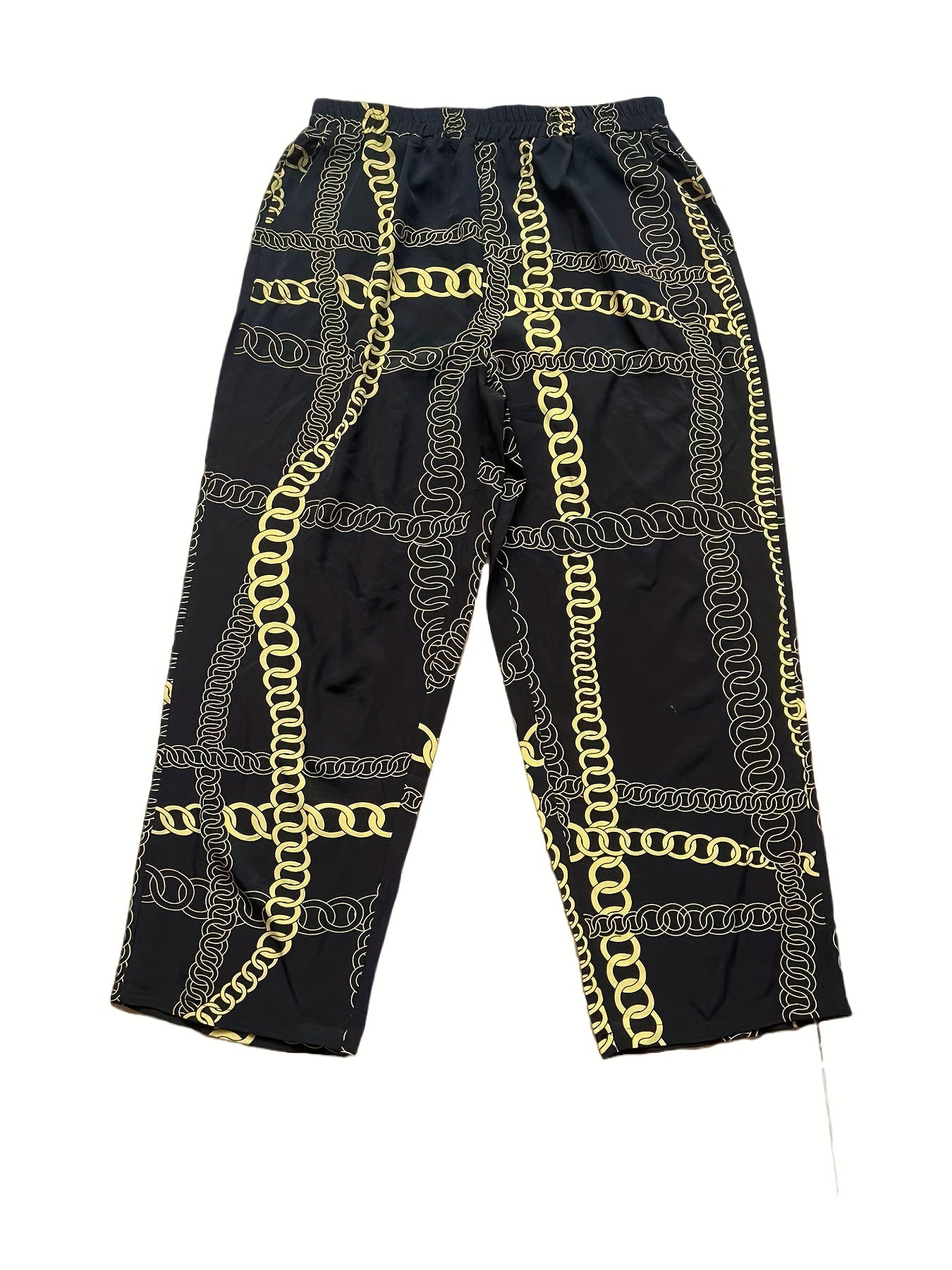 Women's Plus Chain Print Tee & Pant Two Piece Set