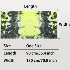Tie Dye Print Raw Trim Scarf Casual Style Graphic Shawl Scarf Wrap