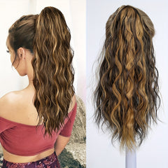 Claw Ponytail Highlight Long Curly Wavy Ponytail Extensions