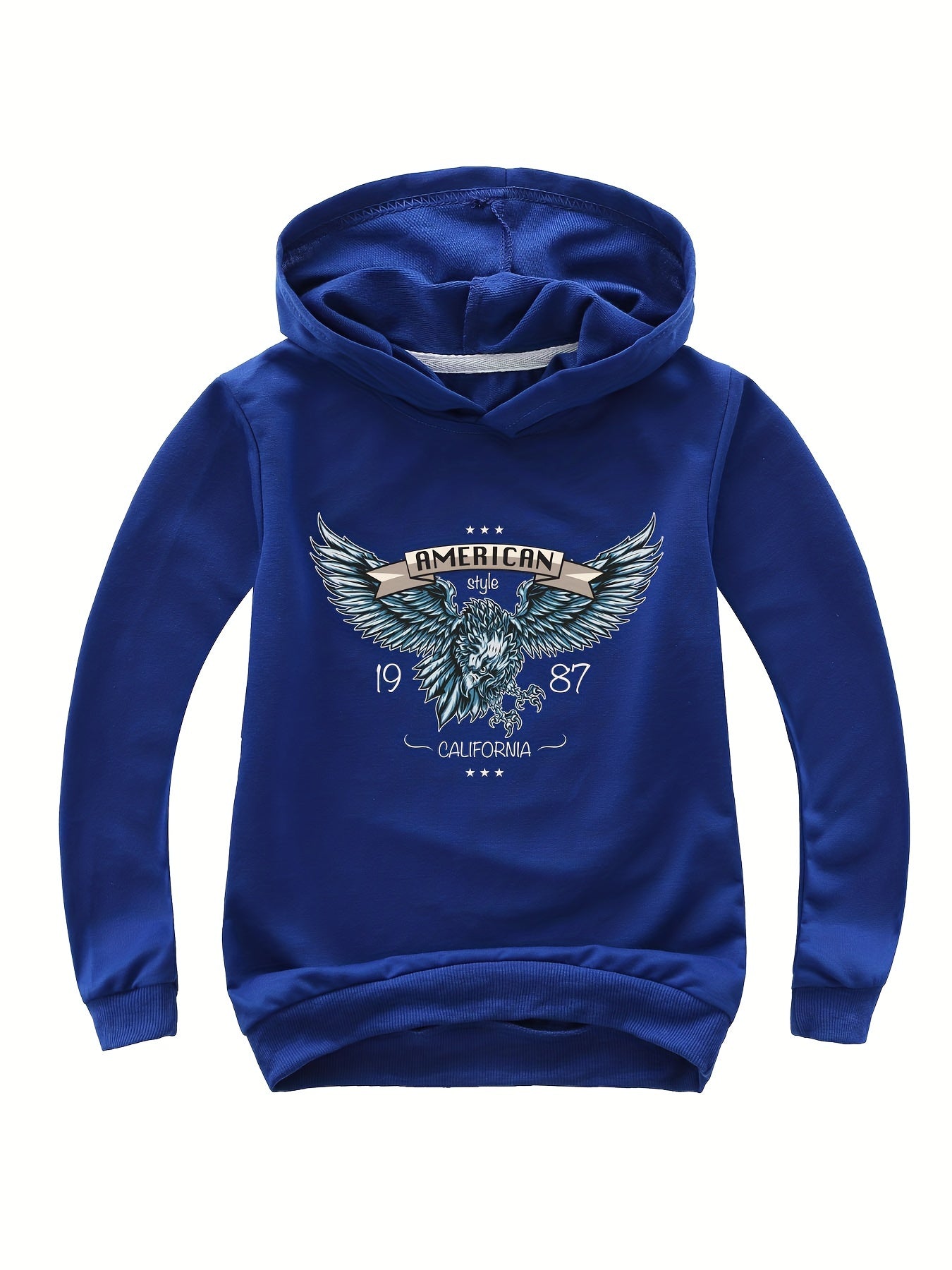 Cotton Eagle Print Hoodies Girls Comfy Sweatshirt Pullover Spring Fall Gift