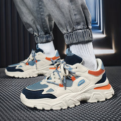 Men's Chunky Knit Shoes Lace Up Soft Sole Sneakers