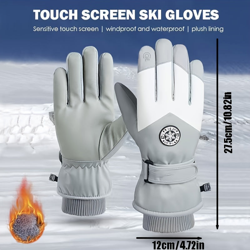 Winter Cycling Skiing Gloves Touch Screen Waterproof Windproof