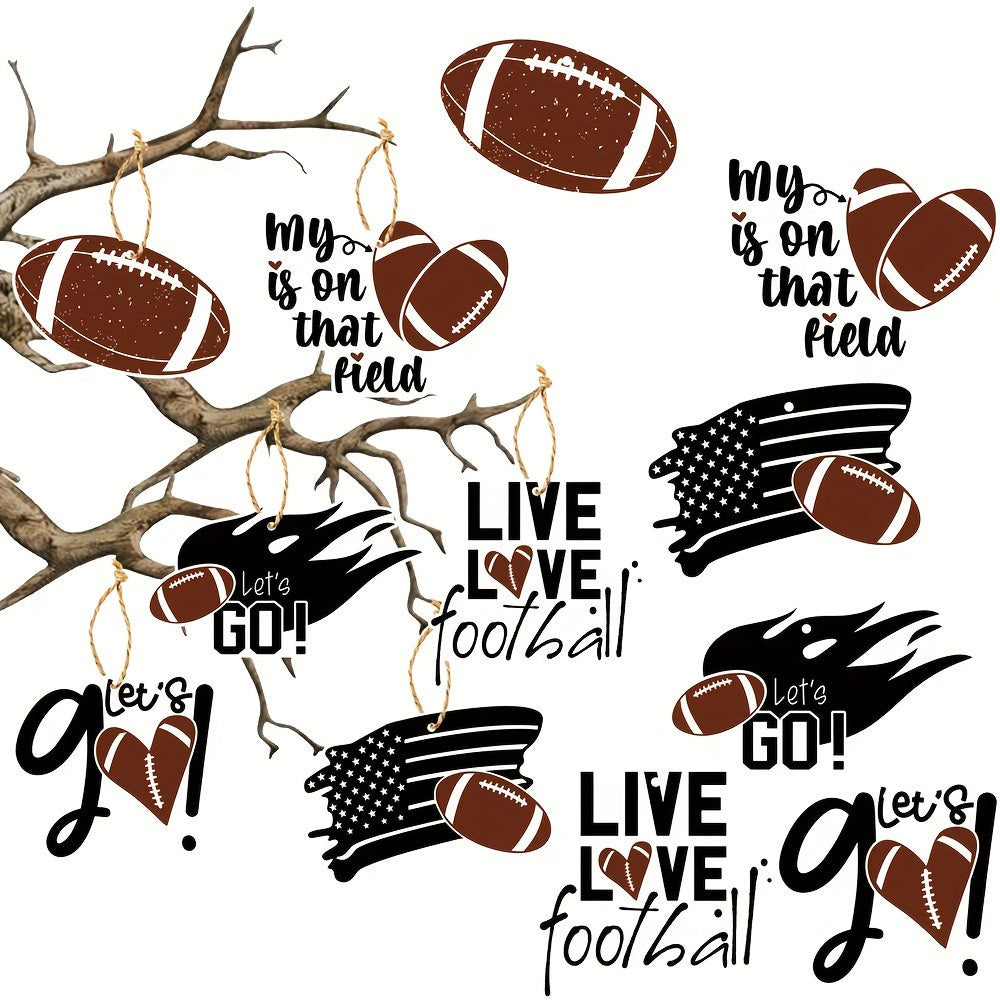 Football Coach & Team Ornaments Set - School & Friends Family Decoration