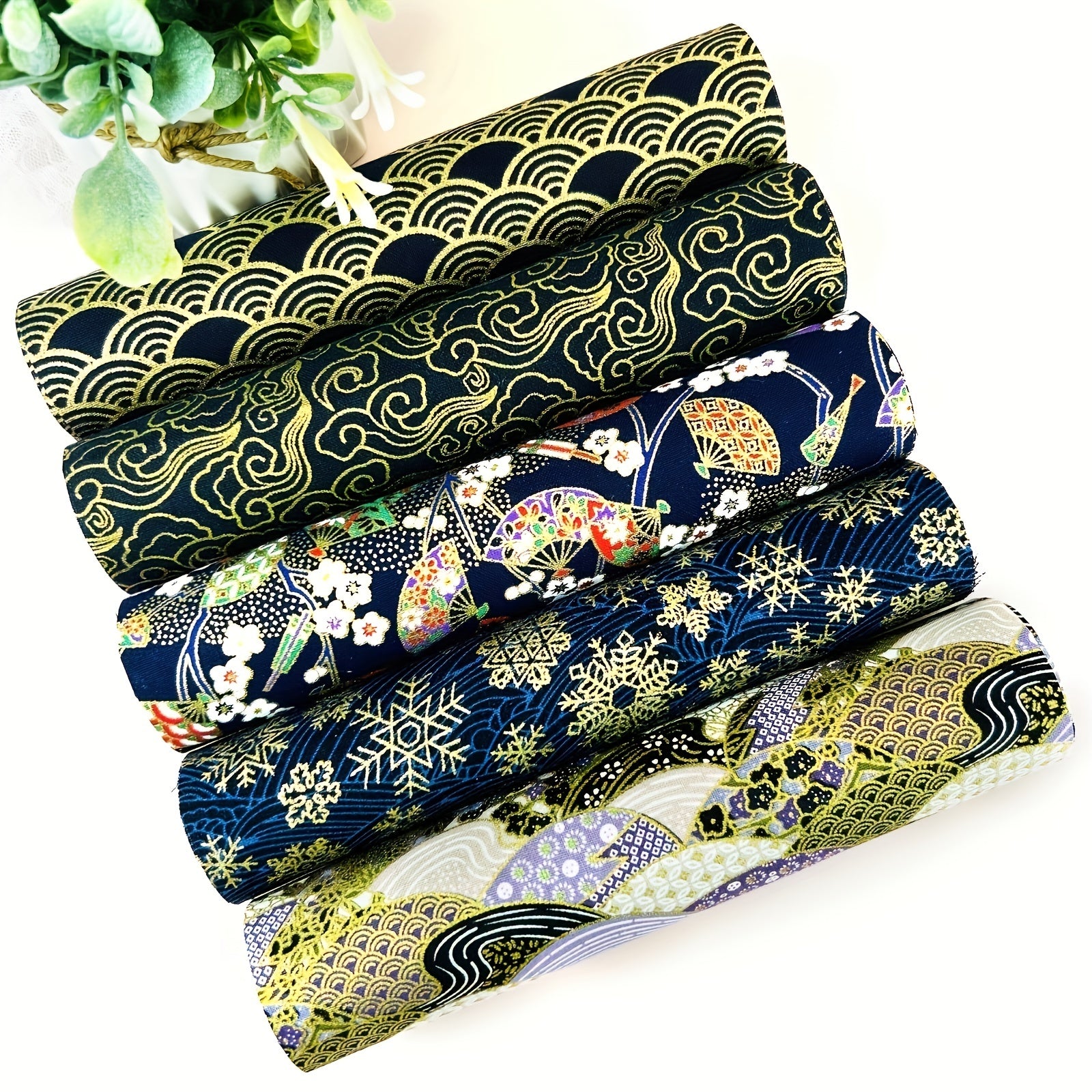 5pcs Japanese Style Cotton Quilting Fabric Doll Clothing Craft Fabri