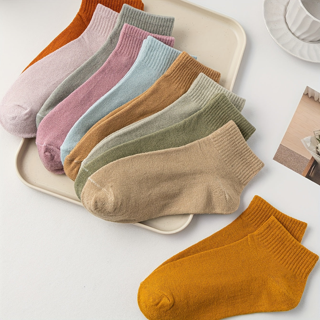 10 Pairs Comfy Breathable Short Sports Socks Women Stockings