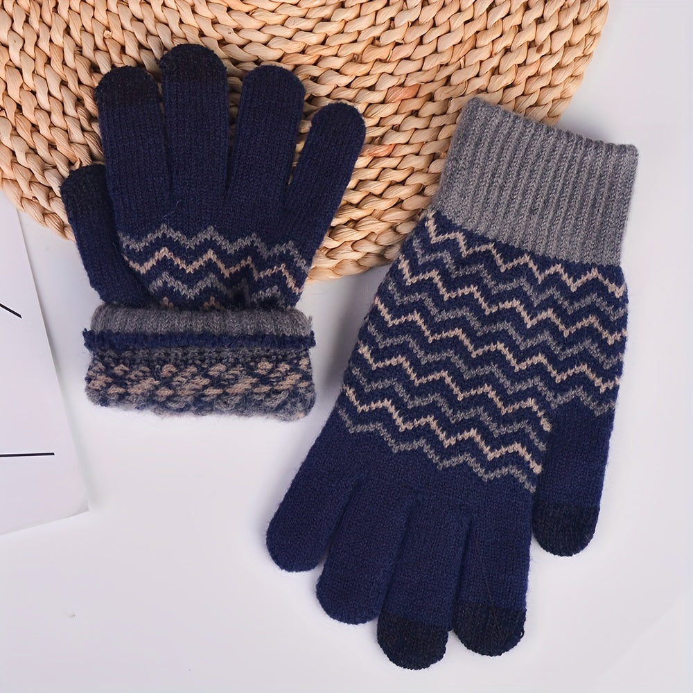 TEWTAG Knitted Gloves Winter Warm Touch Screen Non slip Coldproof Gloves