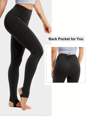 High Waist Stirrup Leggings Slimming Stretchy Yoga Fitness Workout Gym Sports