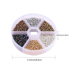 3900 Pcs Glass Pony Beads Colorful Jewelry Making Set DIY Jewelry Accessories