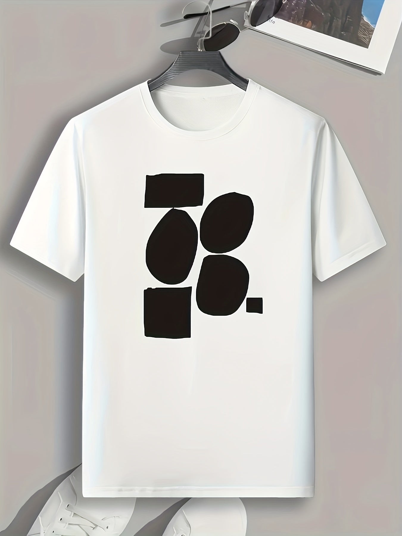Geometric Pattern Print Men's Sports T-shirt