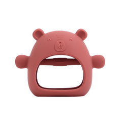 Wearable Baby Chewable Teether Toy Little Bear Mitten Teething Toy