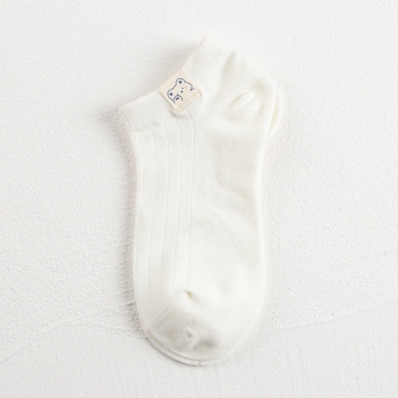 3 Pairs Women's Bear Ankle Socks - Cute Design