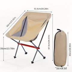 Portable Aluminum Frame Camping Moon Chair with Carry Bag
