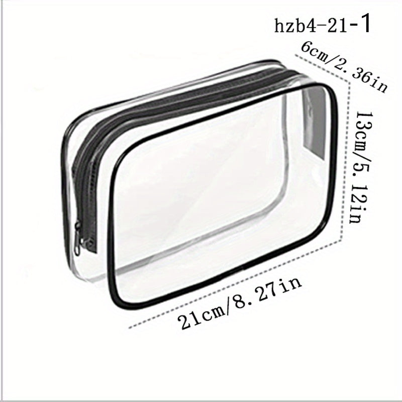 Waterproof Clear Cosmetic Bag Portable Travel Storage PVC Zipper Toiletry Pouch