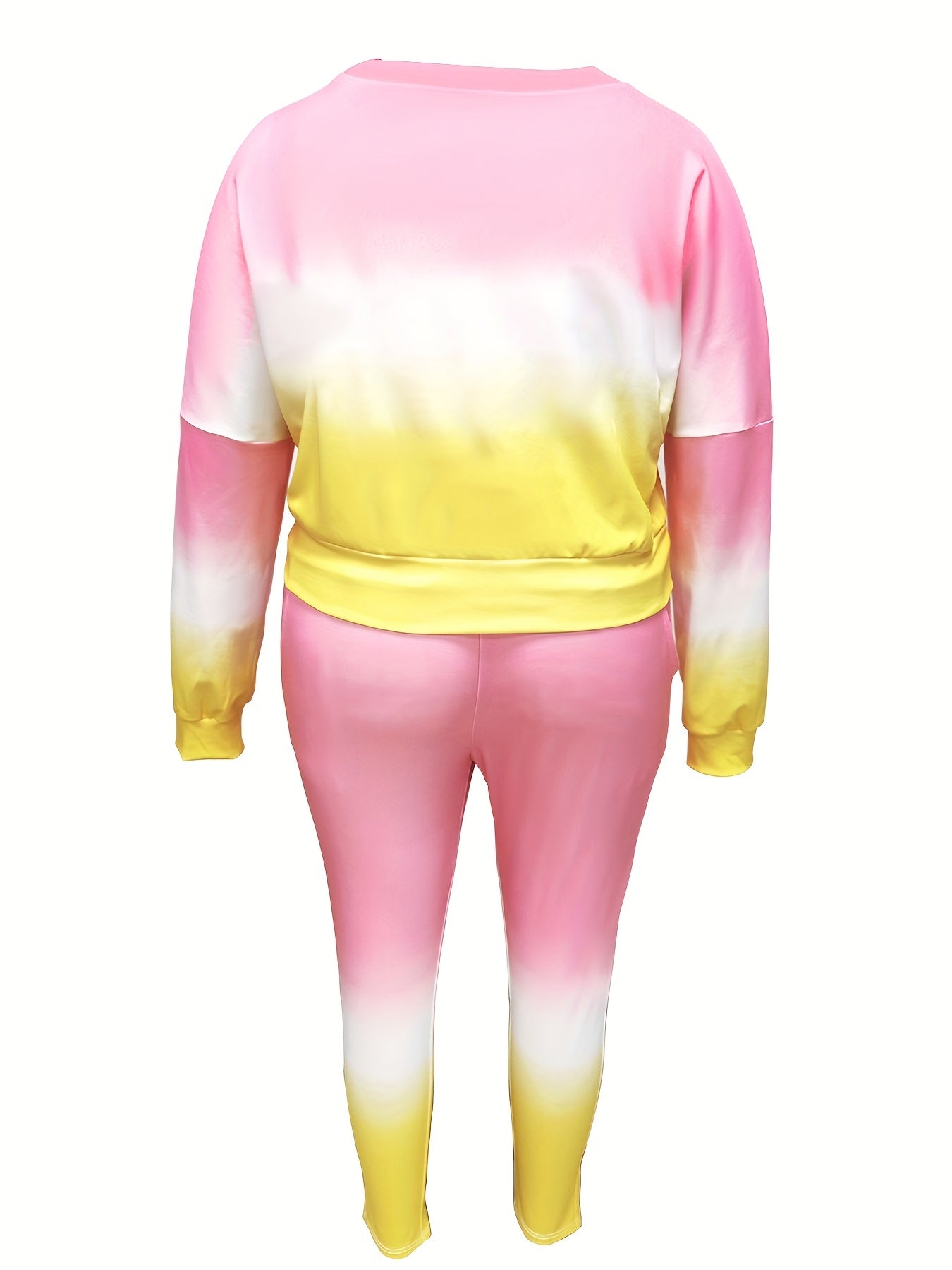 Ombre Print Pullover Top & Joggers Set