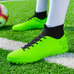 High Top Turf Football Boots Outdoor Anti Skid TF Soccer Cleats