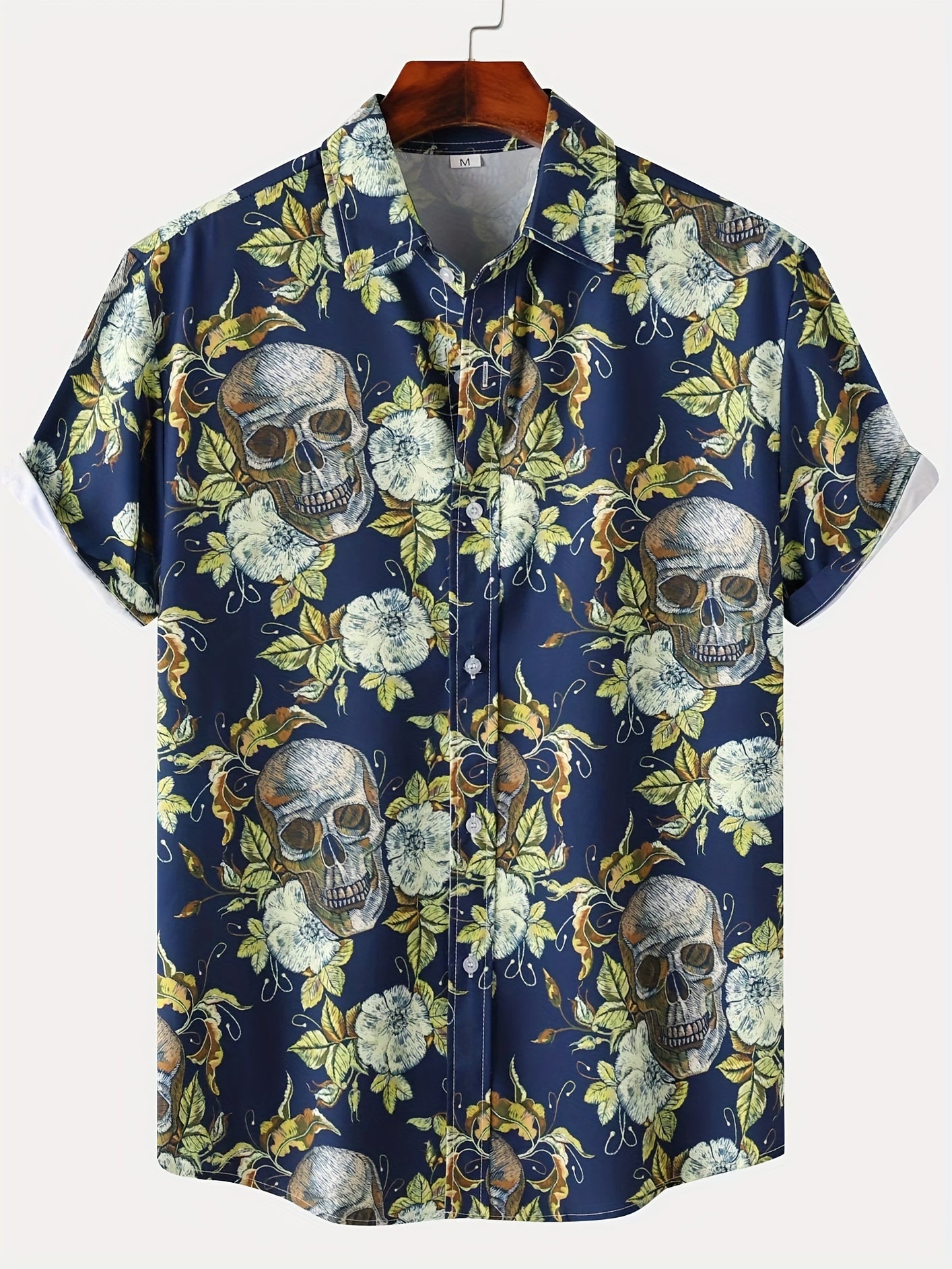 Autumn Men's Halloween Print Short Sleeve Shirt