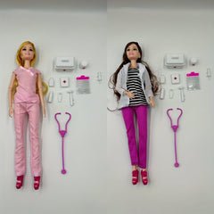 11.5 inch Joint Nurse Doctor Tool Doll Set